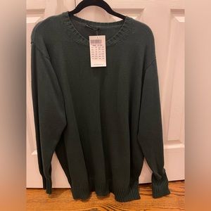 Brandy Melville Cotton Sweater in Forest Green